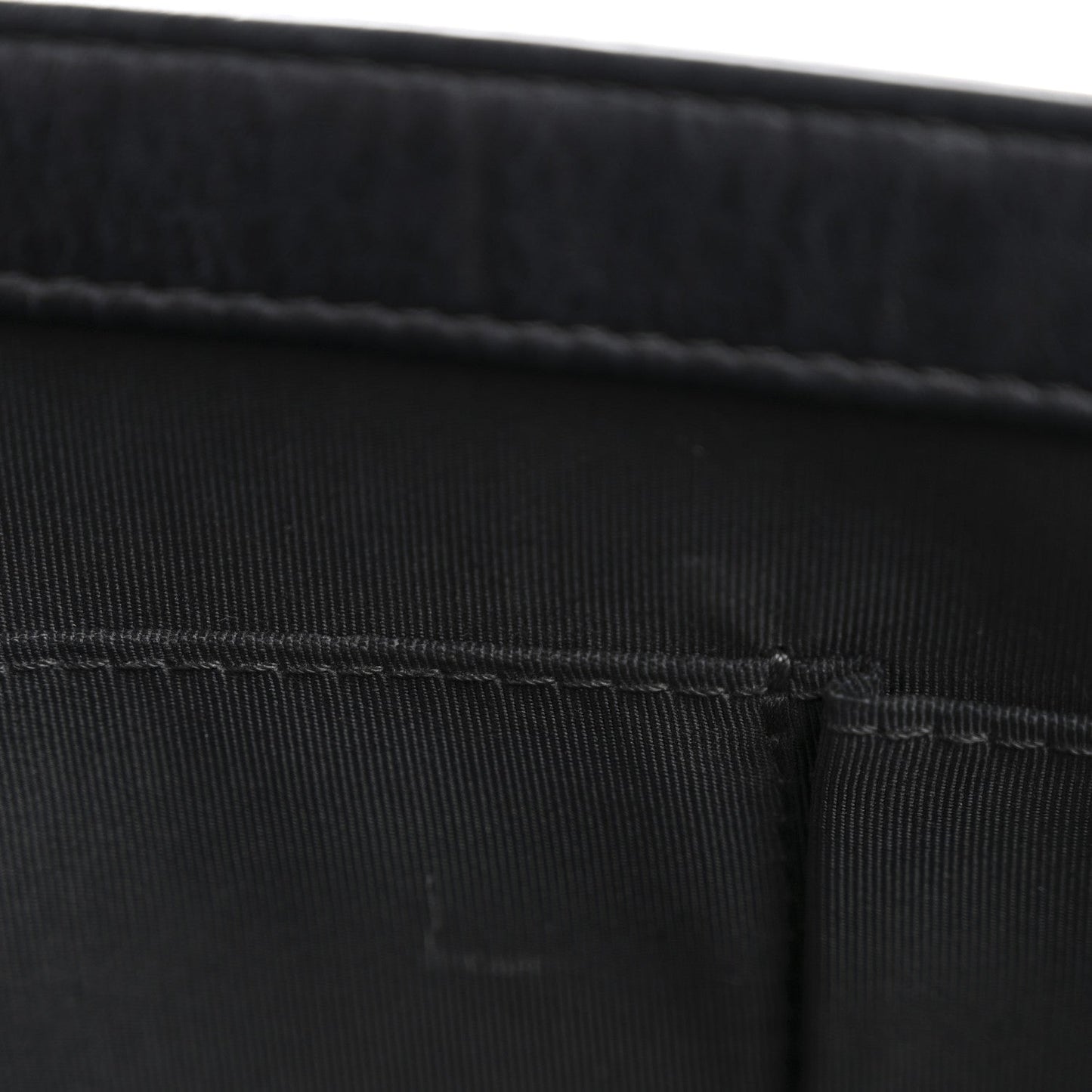 Calfskin Embossed Stitch Large Boy Flap Black
