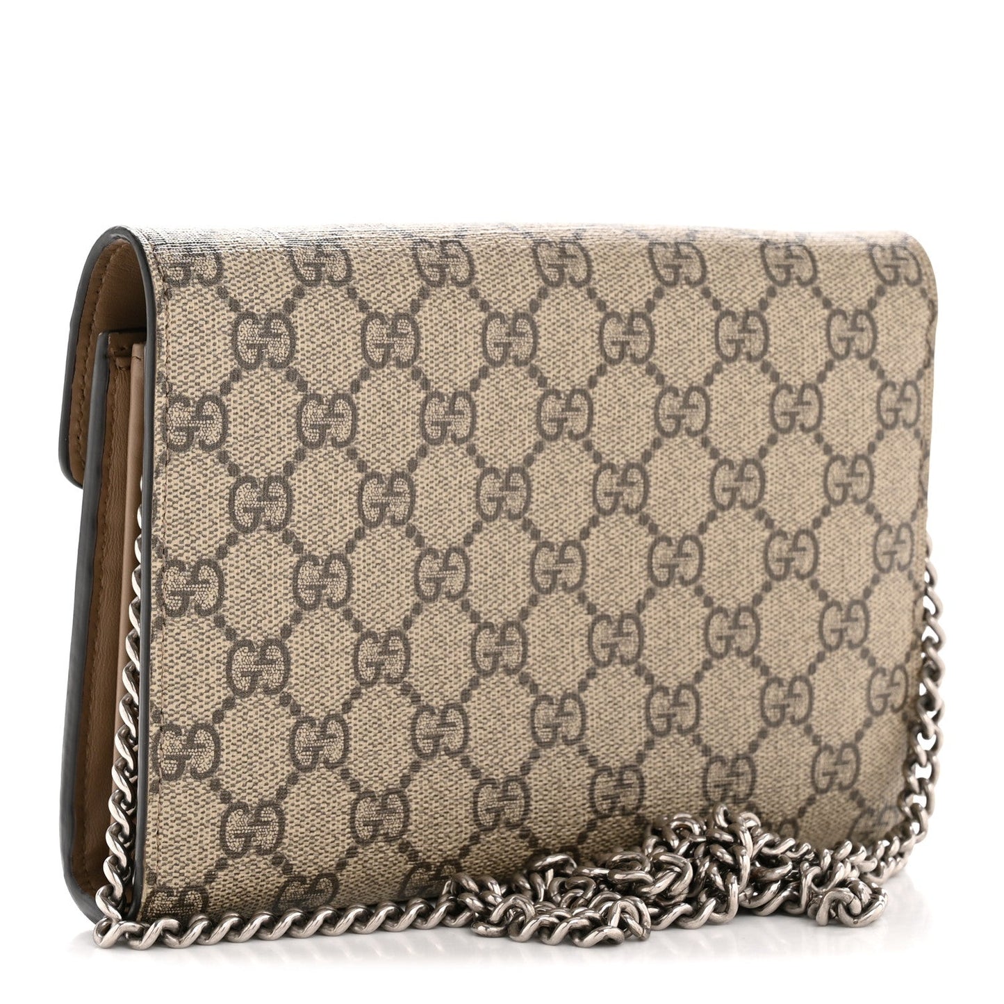 GG Supreme Monogram Mini Dionysus Chain Wallet Beige Taupe
