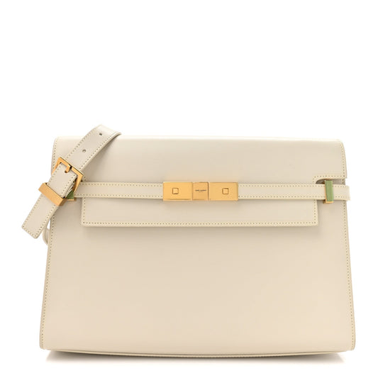 Smooth Calfskin Manhattan Shoulder Bag Crema Soft