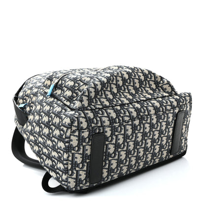 Oblique Calfskin Rider Backpack Beige Black
