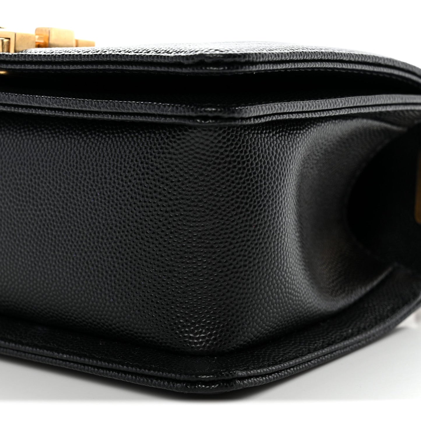 Caviar Quilted Small Boy Flap Black