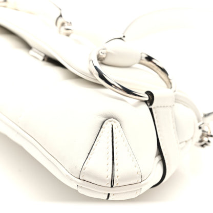 Nappa Vertical Matelasse Small Maxi Horsebit Chain Shoulder Bag Great White