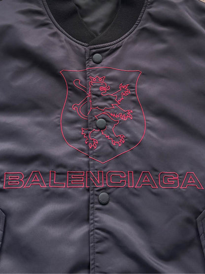 Balenciaga 25 Down Jackets Charcoal Purple Polyester 0028