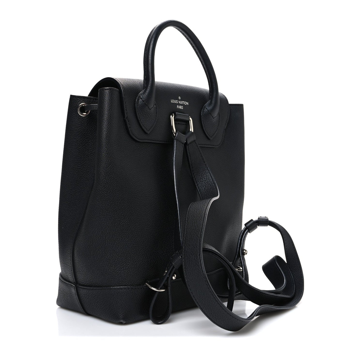 Calfskin Lockme Backpack Black