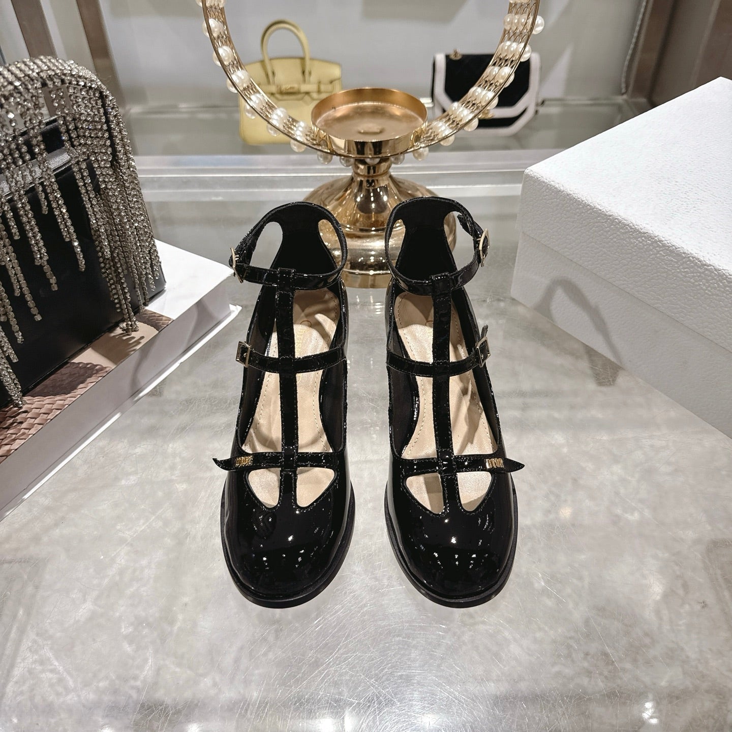 CD 26 Heel Mary Jane 40 Black Patent Leather 592222