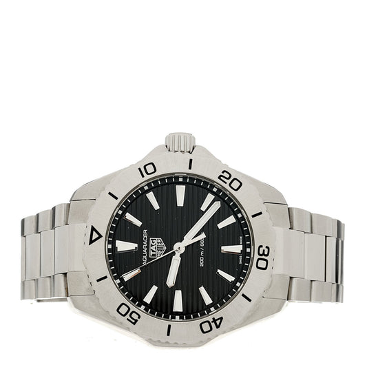 Stainless Steel 40mm Aquaracer Professional 200 Quartz Watch Black WBP1110
