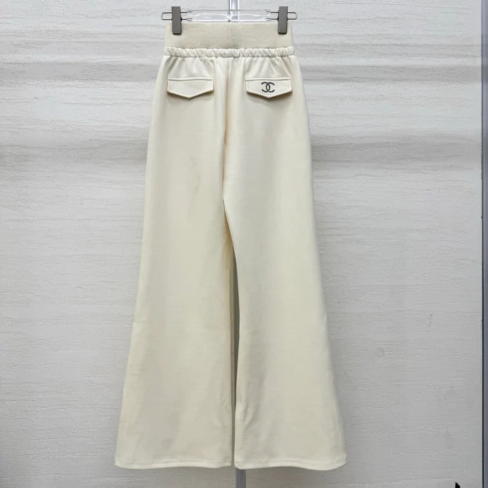 Chanel 2026 Rhinestone Waistband Casual Pant Cotton 356983