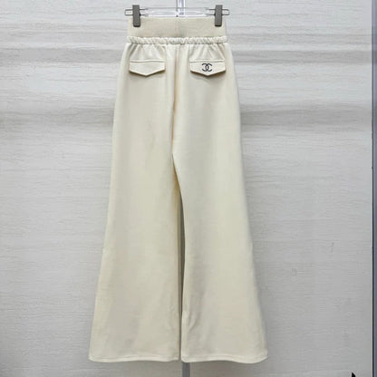 Chanel 2026 Rhinestone Waistband Casual Pant Cotton 356983