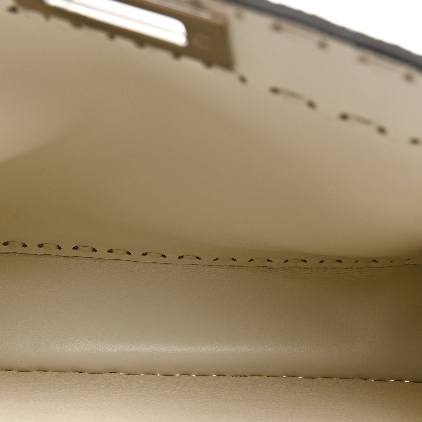 Cuoio Romano Selleria Chamois Small Peekaboo I SEE U Satchel White