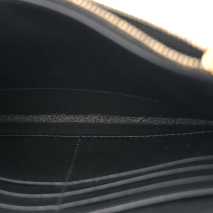 Goatskin Saddle Chain Wallet Pouch Black