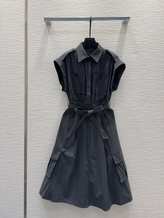 YSL 2025 Dress Black Nylon