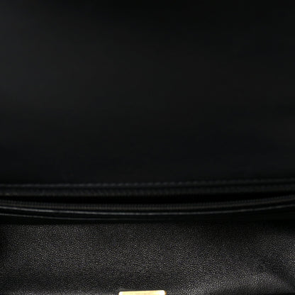 Lambskin Quilted Mini Rectangular Flap Black
