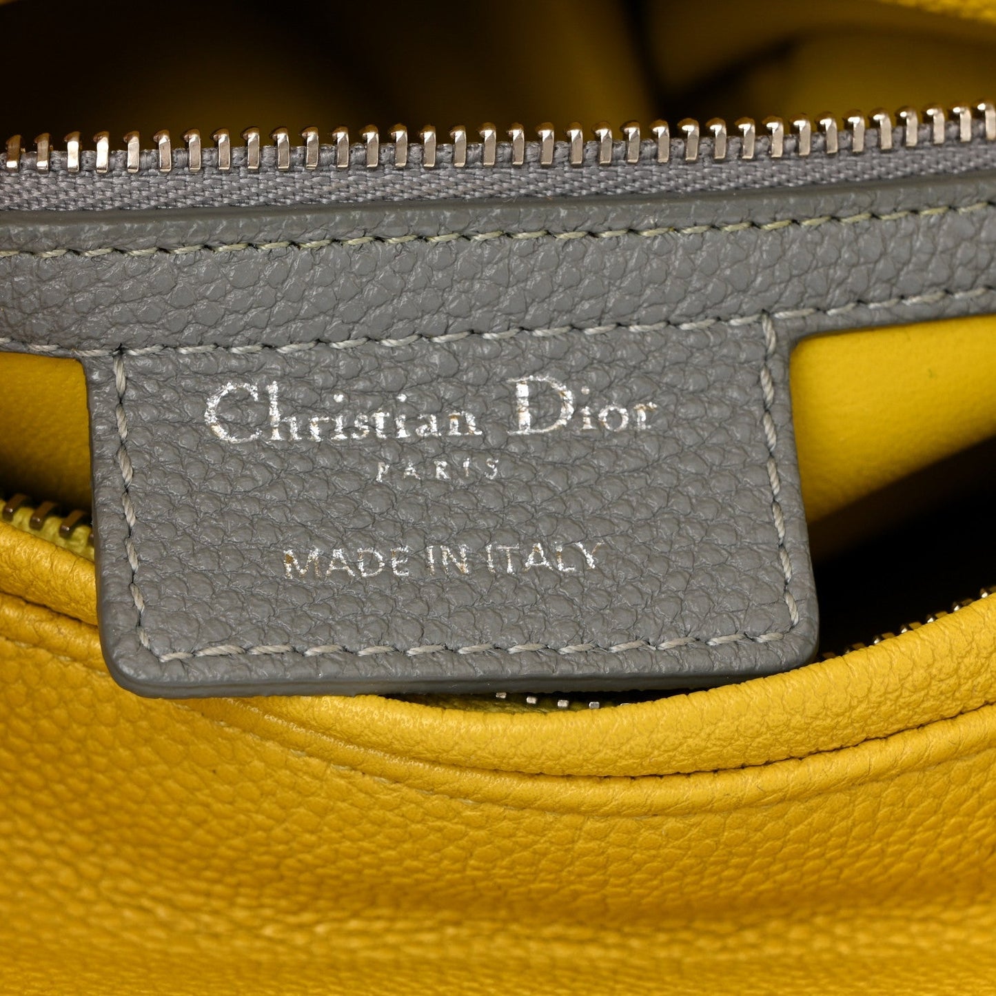 Grained Calfskin Cannage Medium Tri-Color Lady Dior Light Blue Grey Yellow