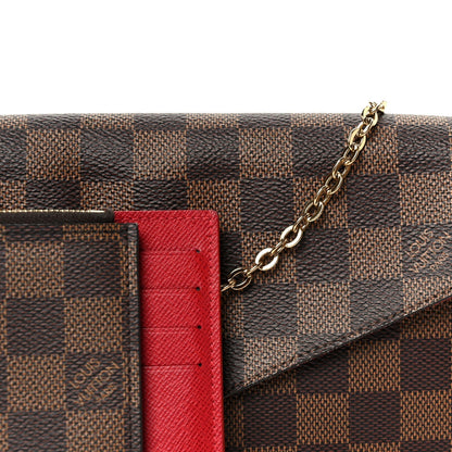 Damier Ebene Pochette Felicie Chain Wallet