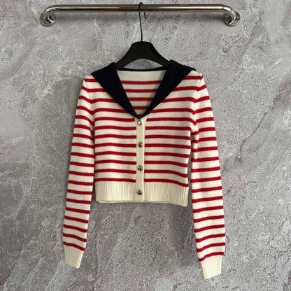 Miu Miu 25 Sailor Collar Sweater Cashmere