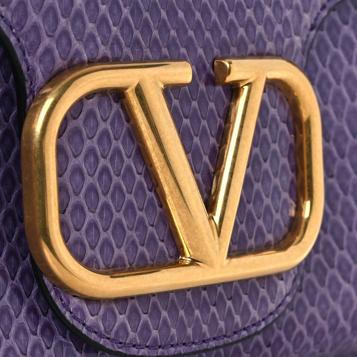 Snakeskin Stud Sign Shoulder Bag Purple
