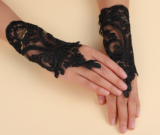 Retro Halloween European and American bride wedding dress annual meeting performance sleeves     S6268