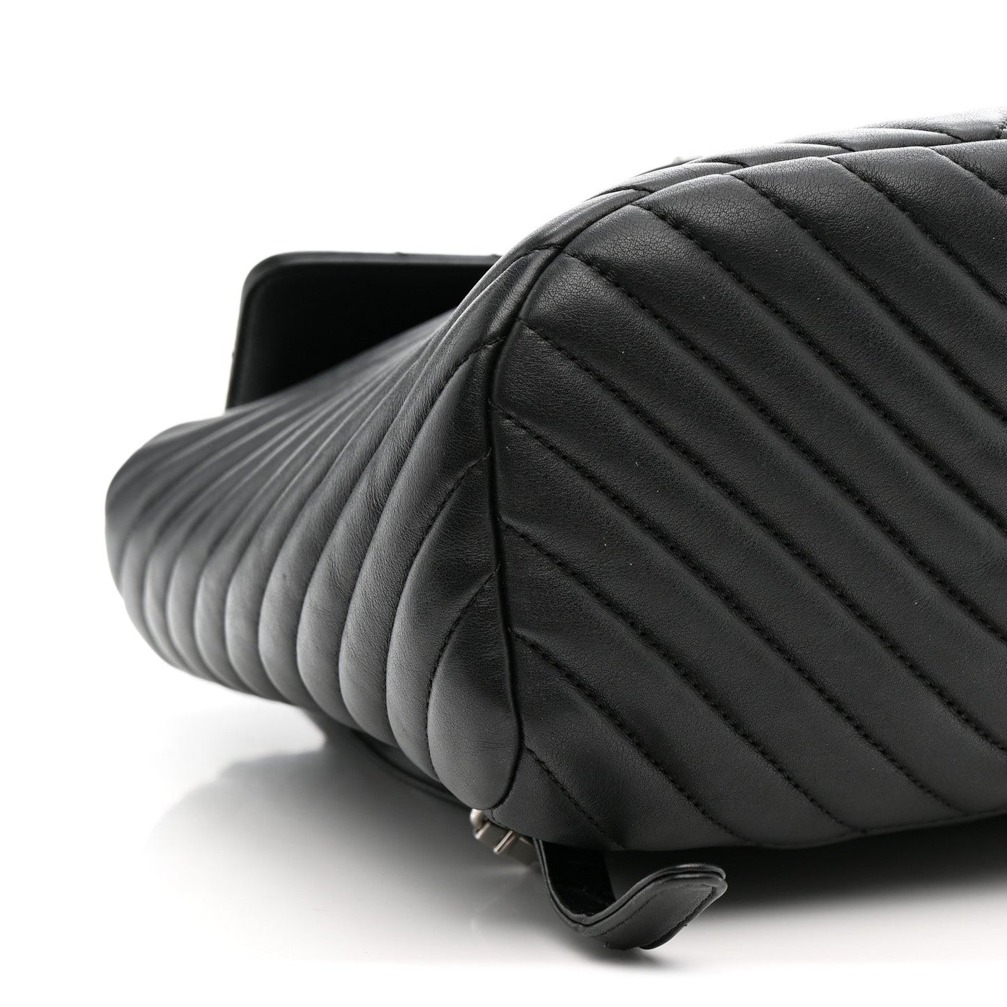 Calfskin Chevron Quilted Small Urban Spirit Backpack Black
