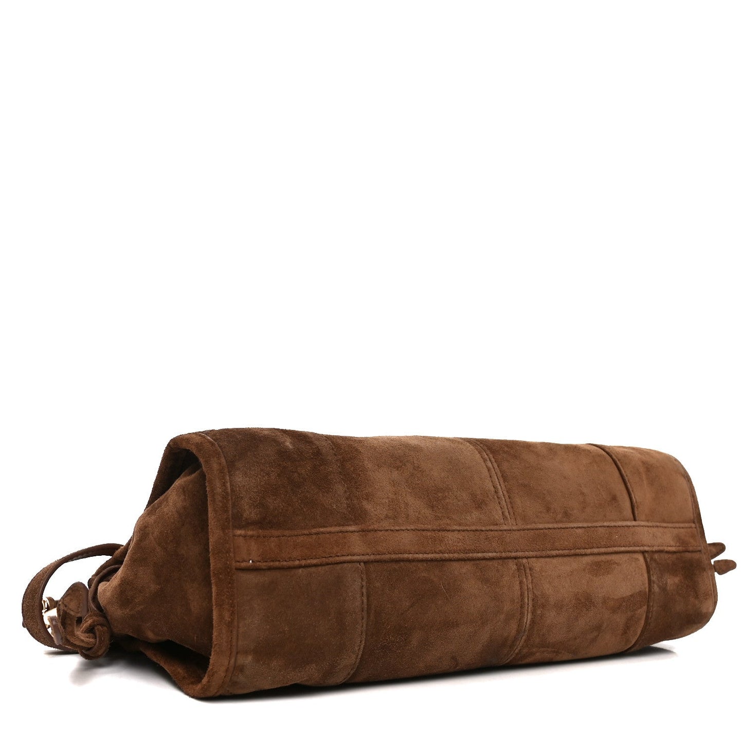 Suede Triangle Medium Bonnie Shoulder Bag Cacao