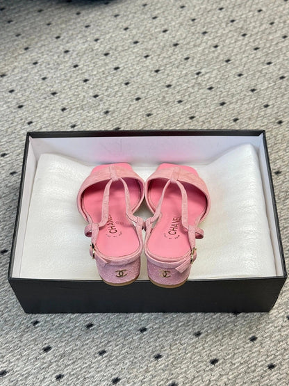 CC HIGH HEELS IN PINK QUILTED SUEDE