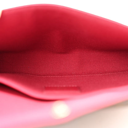 Monogram Pochette Felicie Chain Wallet Fuchsia