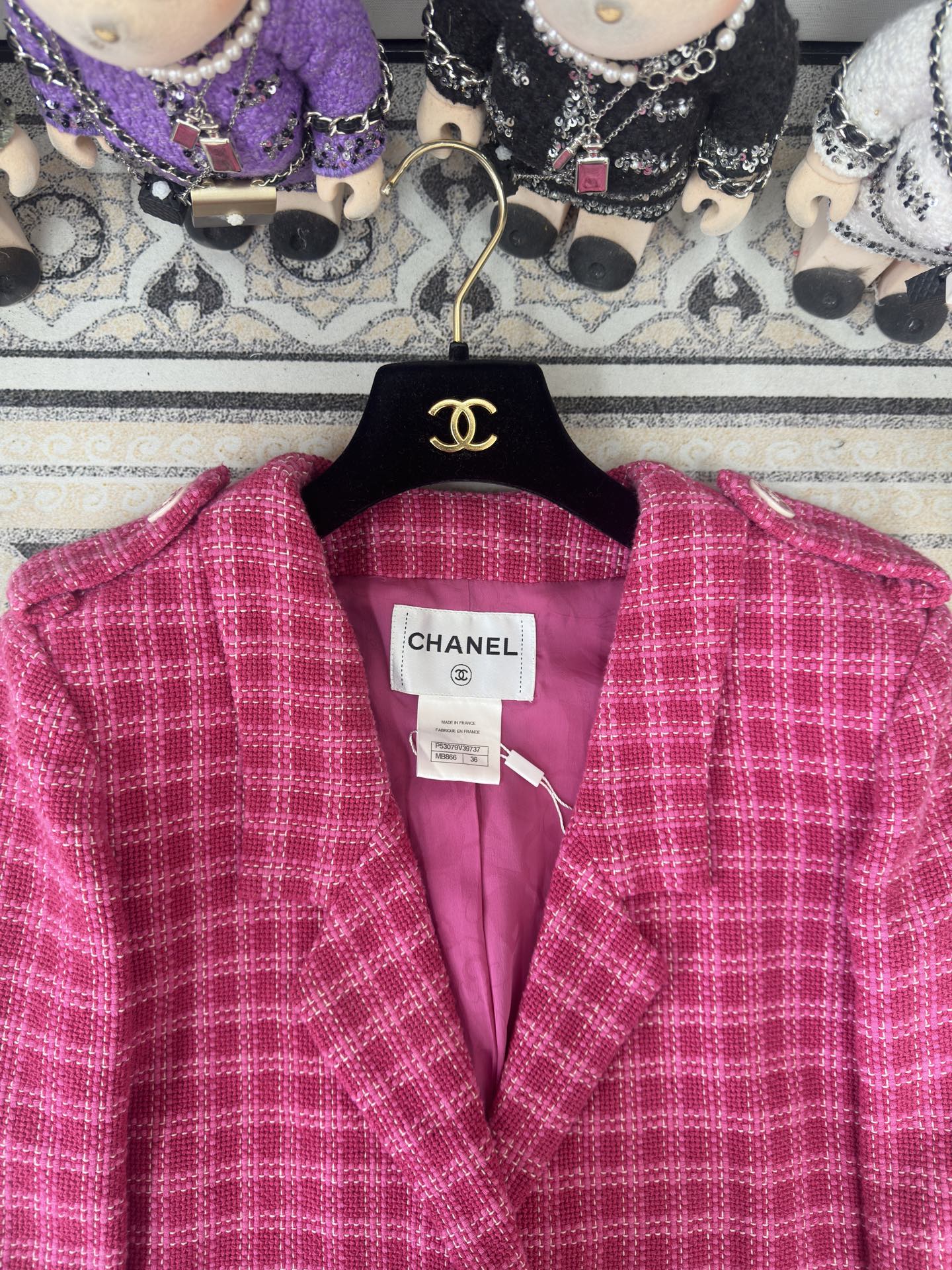 CC Tweed Jacket Dack Pink Cotton 251875