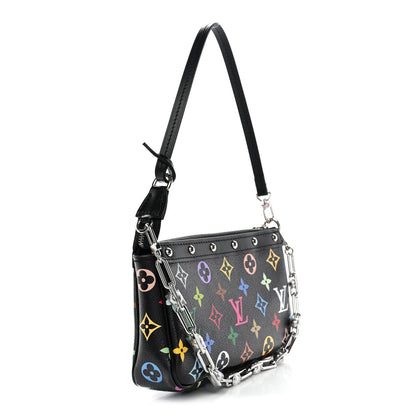 LV X TM Monogram Multicolor Pochette Accessories Black