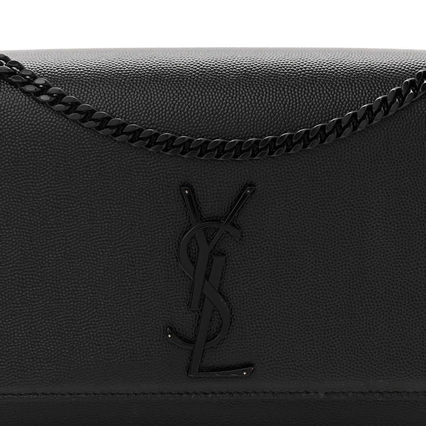 Grain De Poudre Medium Classic Monogram Monochrome Kate Satchel Black