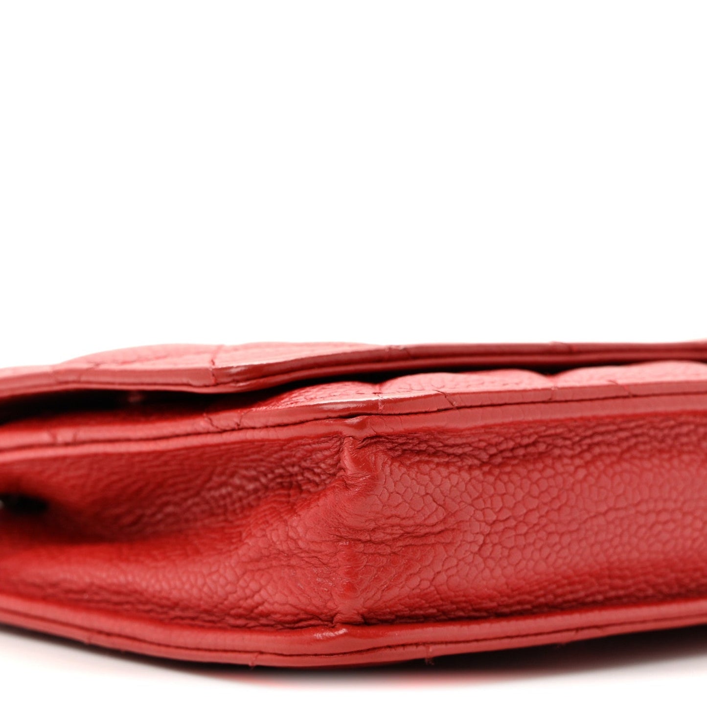 Caviar Quilted Wallet On Chain WOC Red