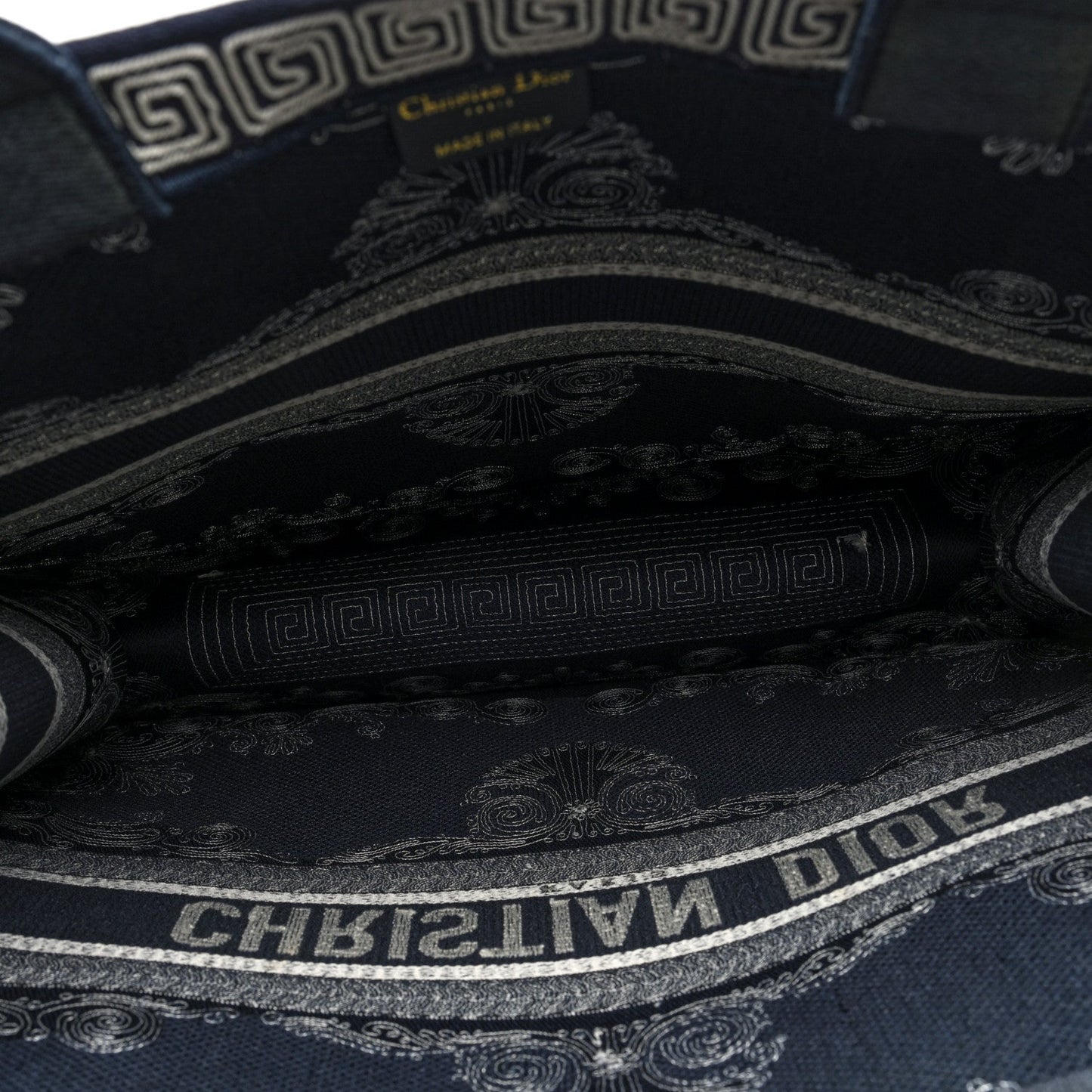 Canvas Embroidered Cornely Book Tote Blue White