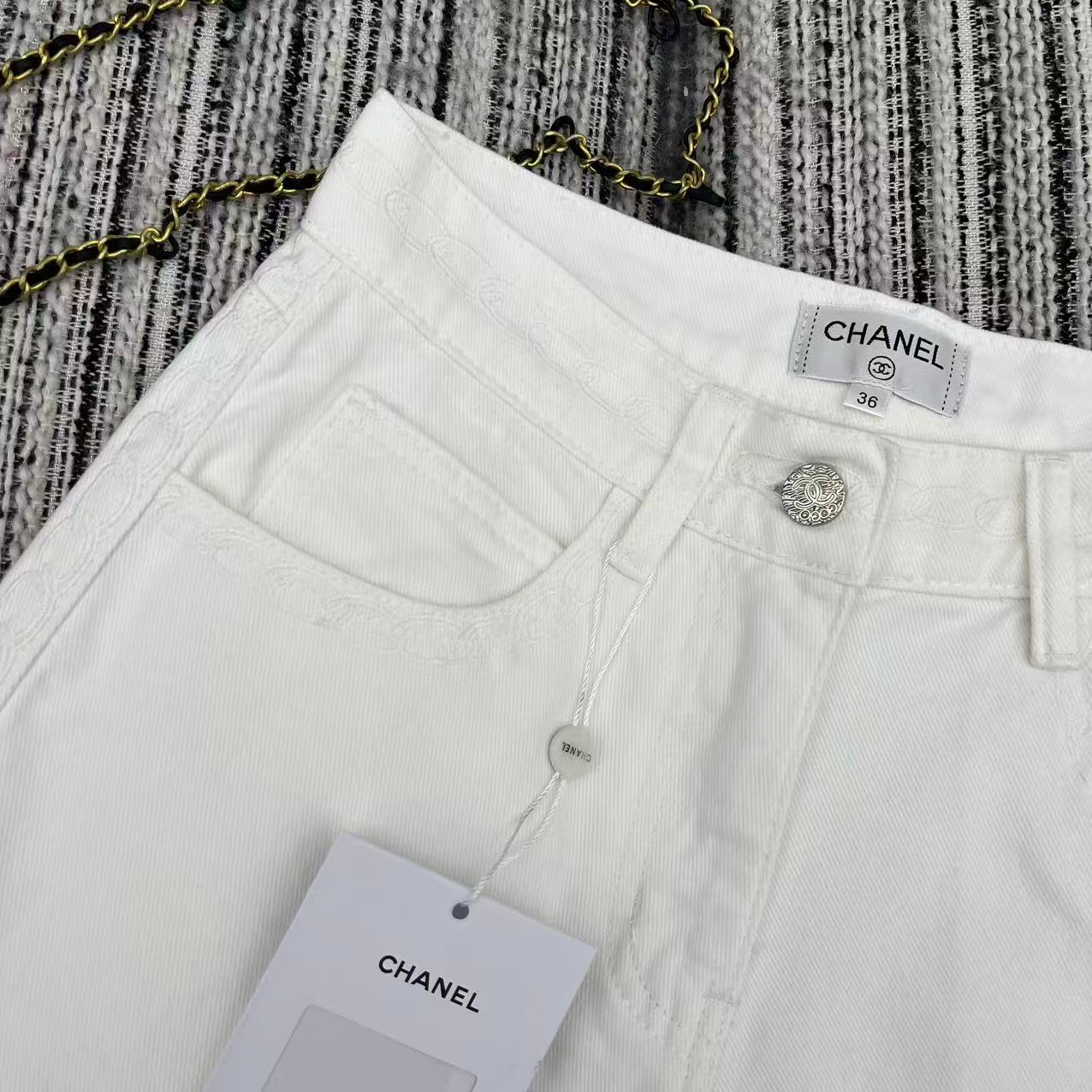 CC Denim Short Pants White Jeans 349028