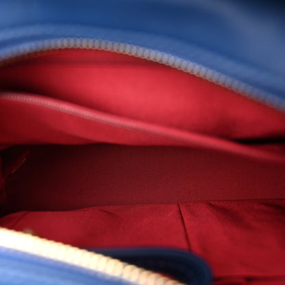 Patent Goatskin Quilted Medium Gabrielle Hobo Blue