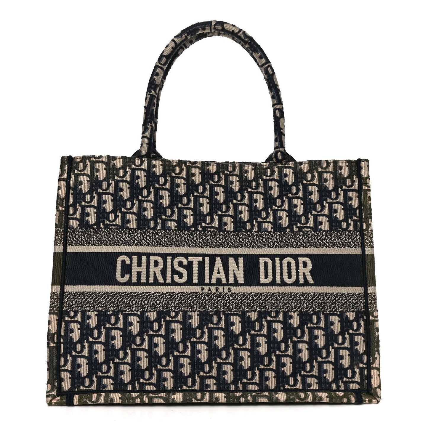 Oblique Medium Book Tote Blue Multicolor