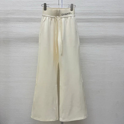 Chanel 2026 Rhinestone Waistband Casual Pant Cotton 356983
