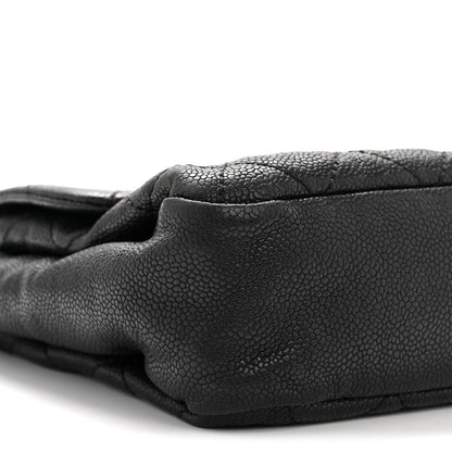 Caviar Quilted Medium Simply CC Flap Black