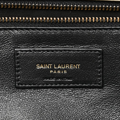 Lambskin Quilted Sade Puffer Envelope Clutch Crema Soft