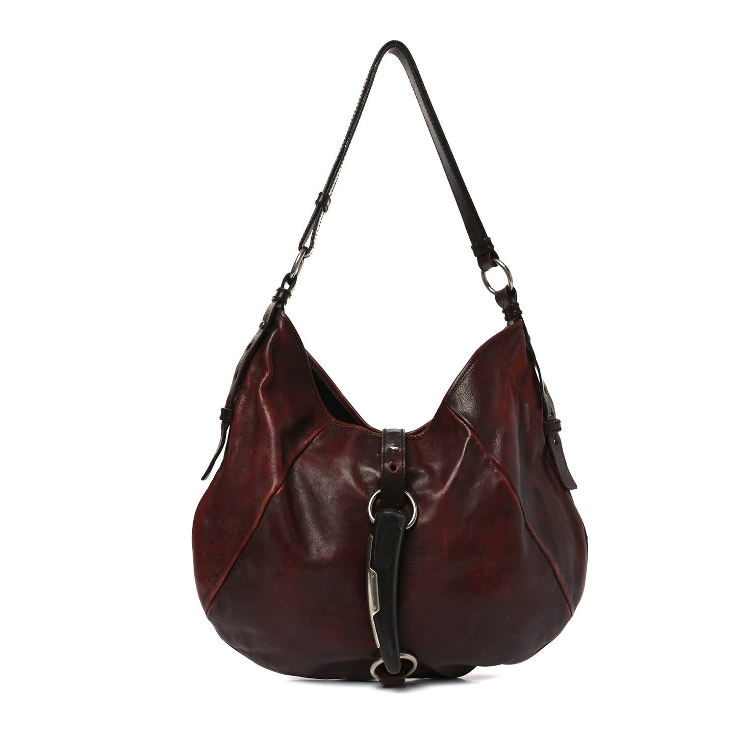 Buffalo Horn Shangri-La Mombasa Hobo Burgundy