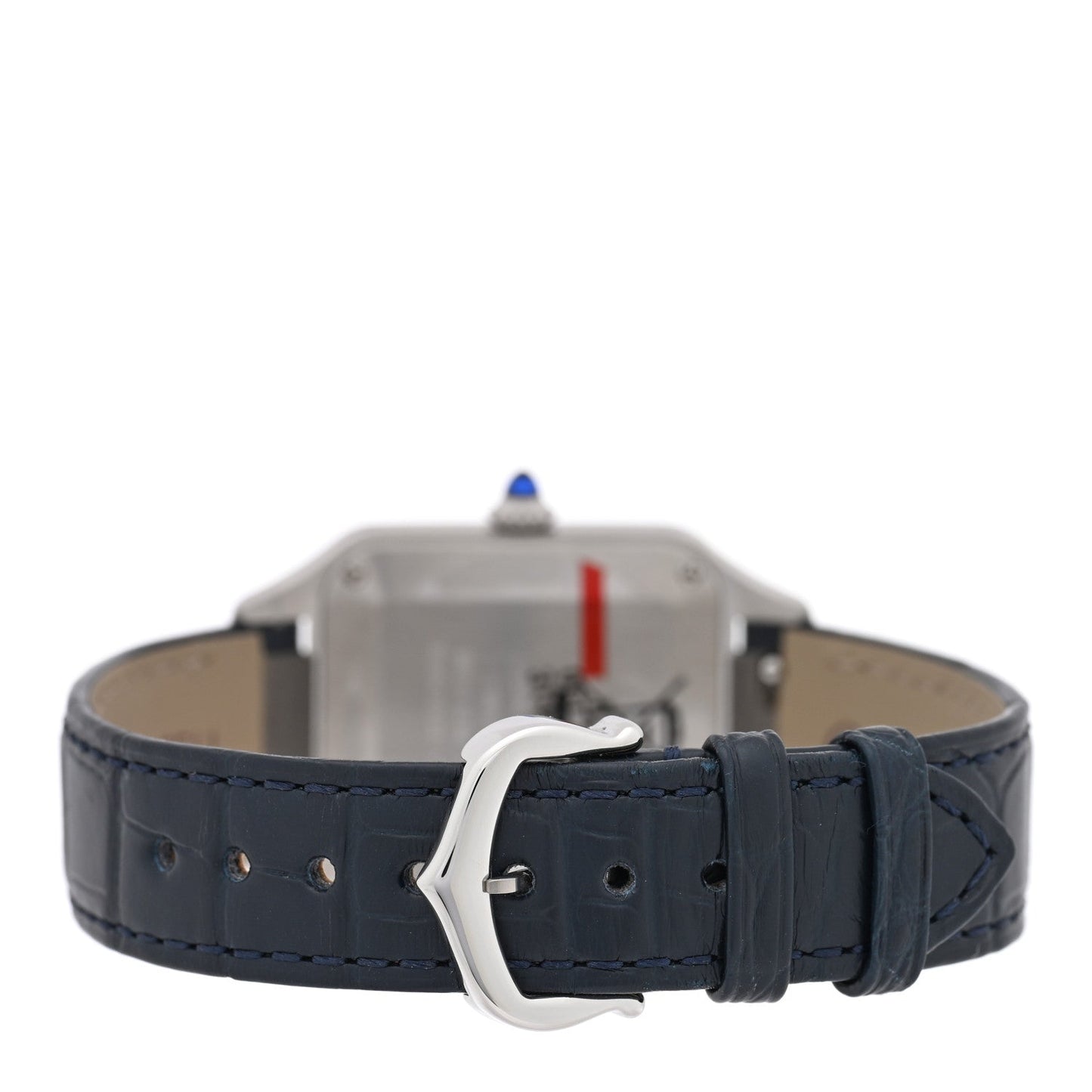 Stainless Steel Alligator 27.5mm Santos Dumont Quartz Watch