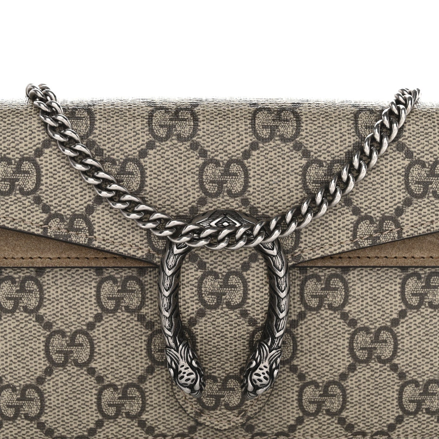 GG Supreme Monogram Super Mini Dionysus Shoulder Bag Taupe