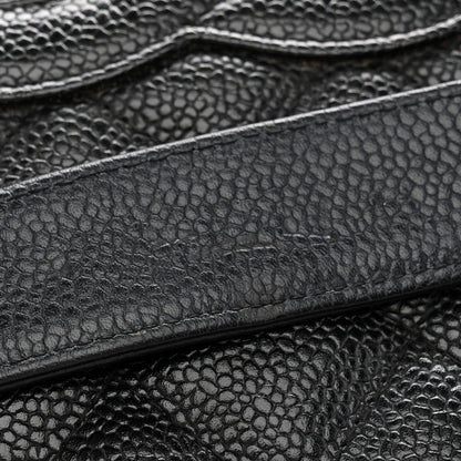 Caviar Quilted Petit Shopping Tote PST Black