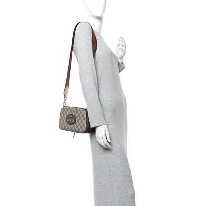 GG Supreme Monogram Web Neo Vintage Shoulder Bag Beige New Acero Crop