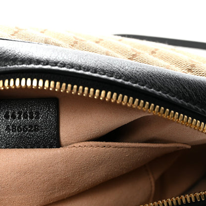 Monogram Matelasse Diagonal Small GG Marmont Chain Shoulder Bag Beige Black
