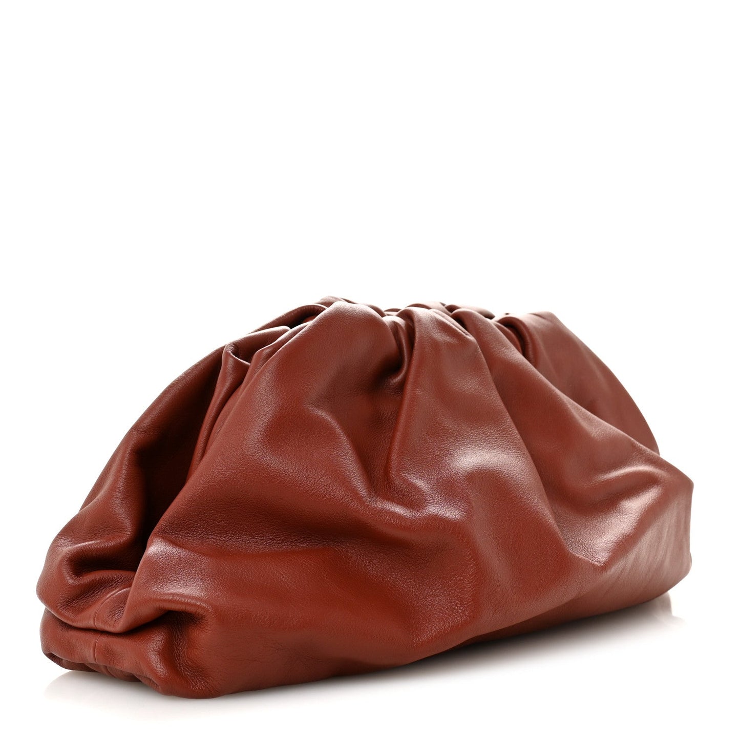 Smooth Butter Calf The Pouch Oversized Clutch Rust