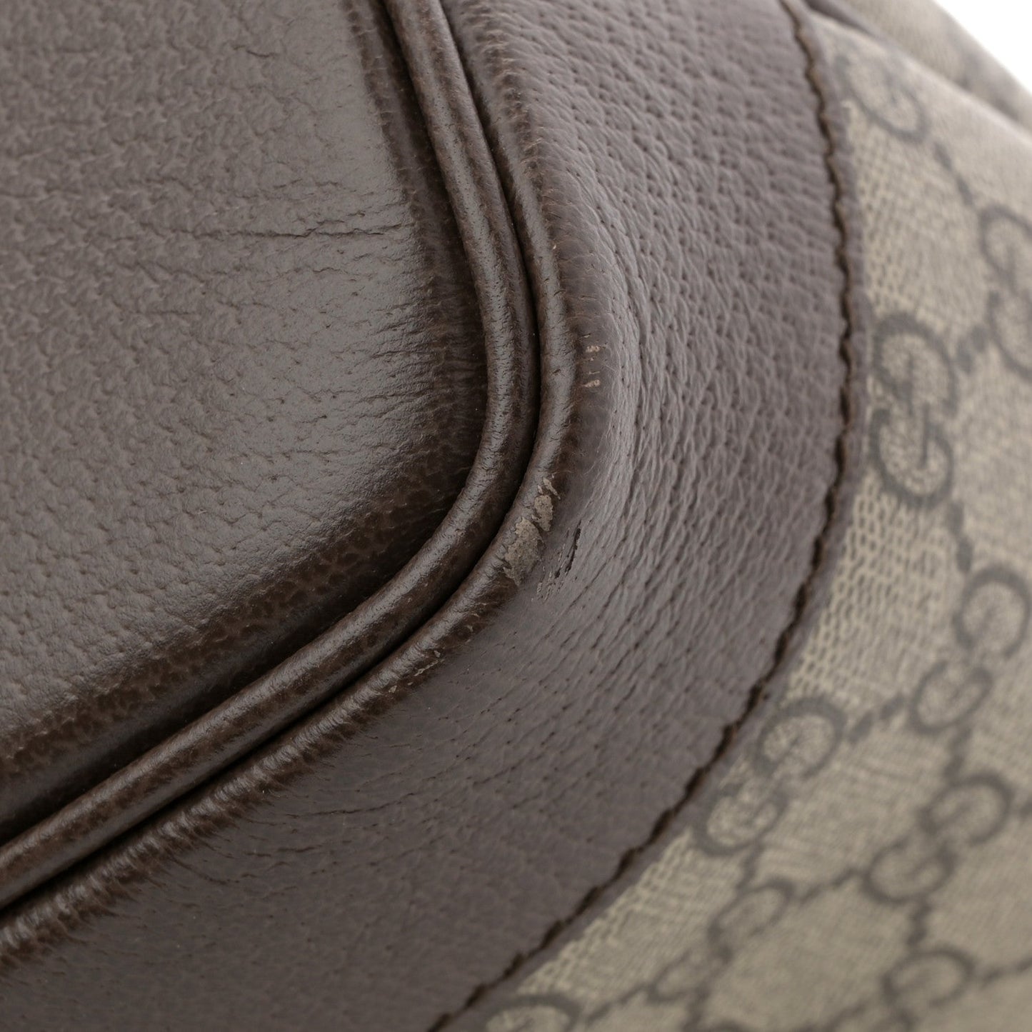 GG Supreme Monogram Textured Calfskin Small Ophidia Shoulder Tote Bag Beige Ebony New Acero