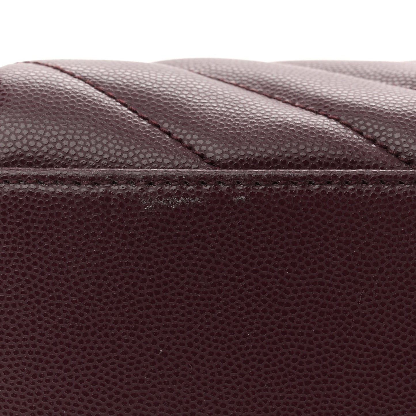 Grain de Poudre Matelasse Chevron Medium Tribeca Shopping Bag Rouge Legion