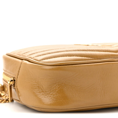 Calfskin Matelasse Monogram Mini Lou Camera Bag Tabac Brown