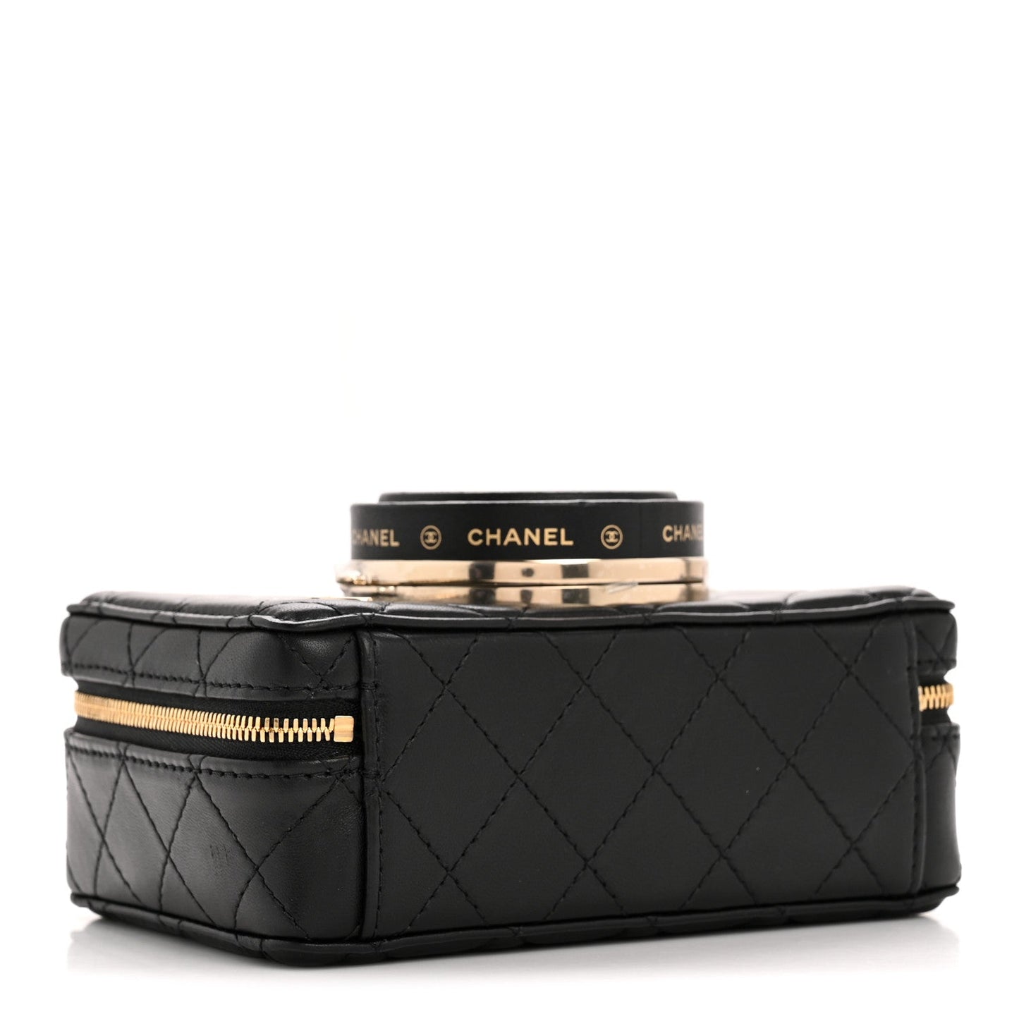 Lambskin Quilted Coco Click Bag Black