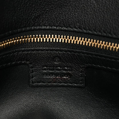 Roxy Calfskin Blondie Chain Shoulder Flap Bag Black