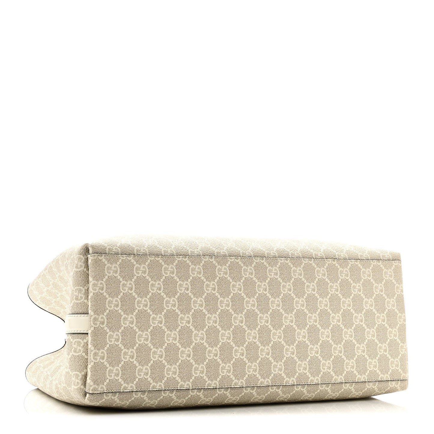 GG Supreme Monogram Emblem Large Tote Bag  Mystic White Oatmeal