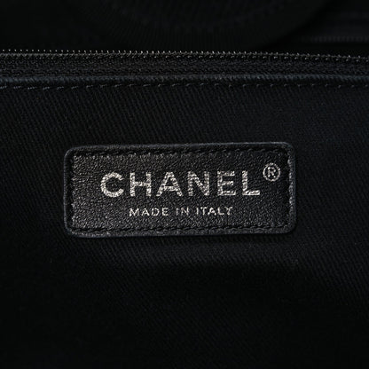 Canvas Pearl Medium Deauville Tote Black